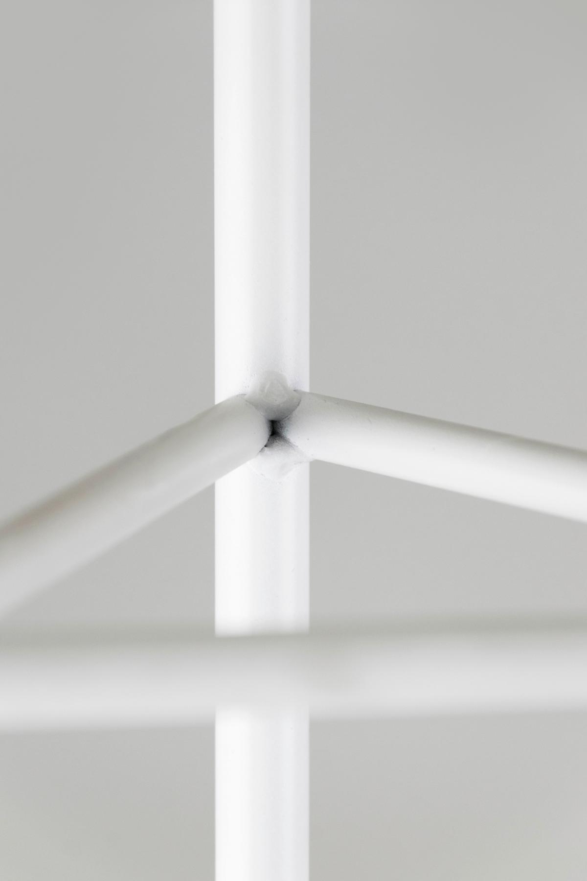 Blumenständer Weiß - Weiß, Basics, Metall (23/90/23cm)