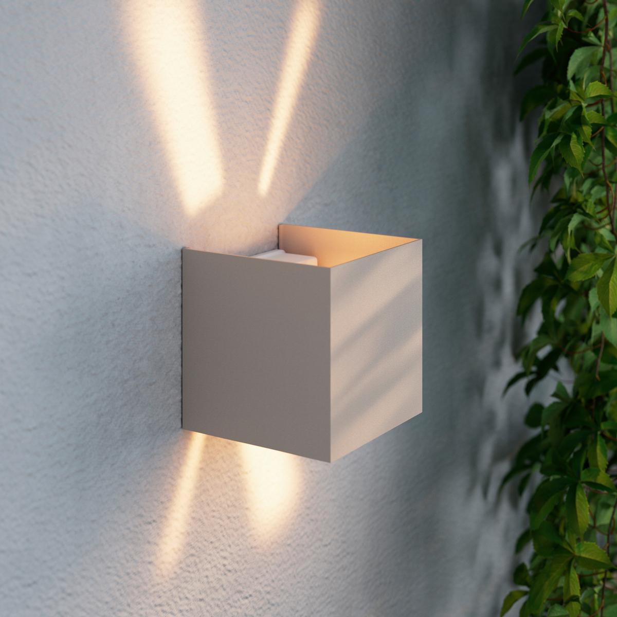 KINKIET LED ATLAS *SBN* - kolor piaskowy, Basics, tworzywo sztuczne/metal (10/10/10cm) - Novel