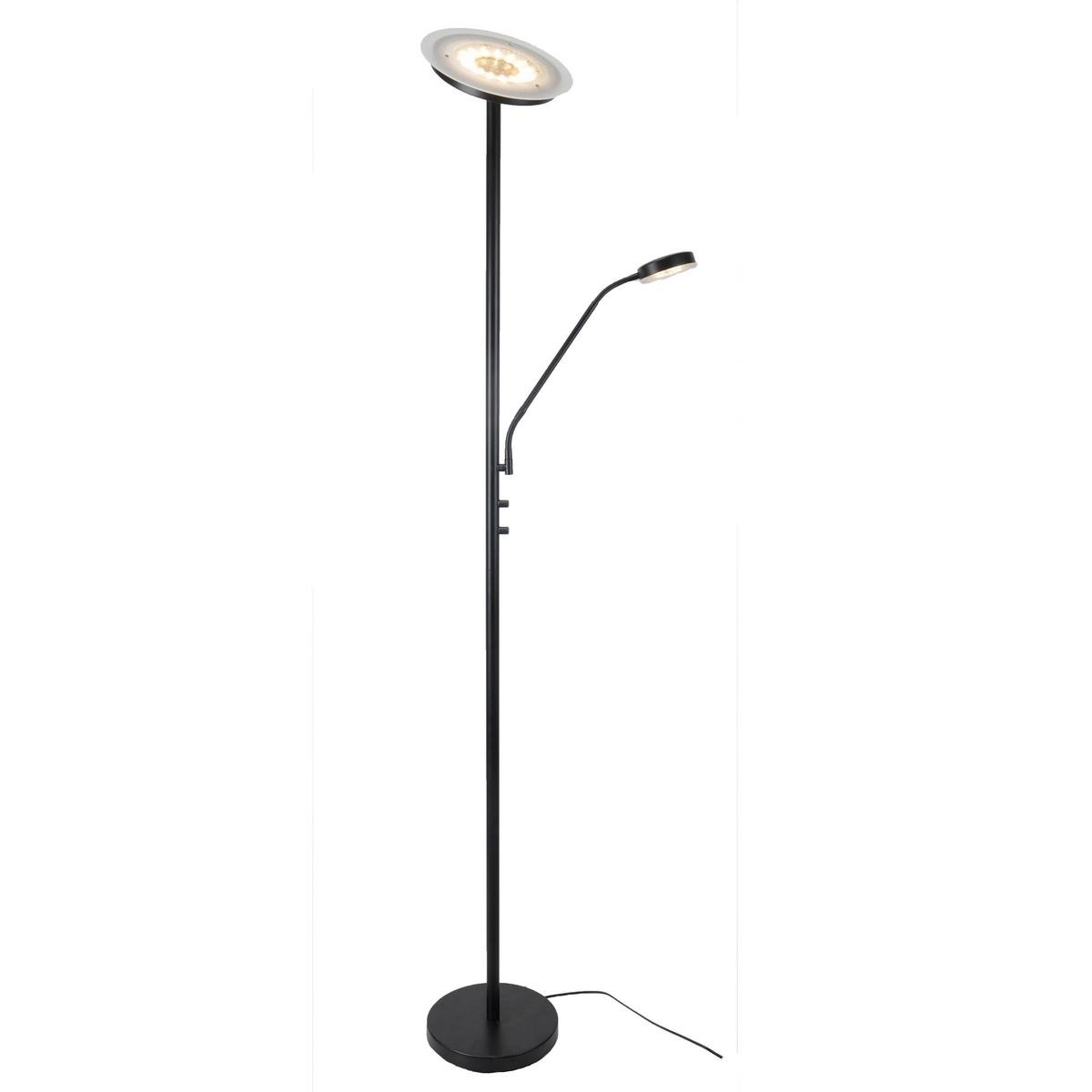 Podna Led Svjetiljka Minn - bijela/crna, Moderno, staklo/metal (26/180cm) - Modern Living