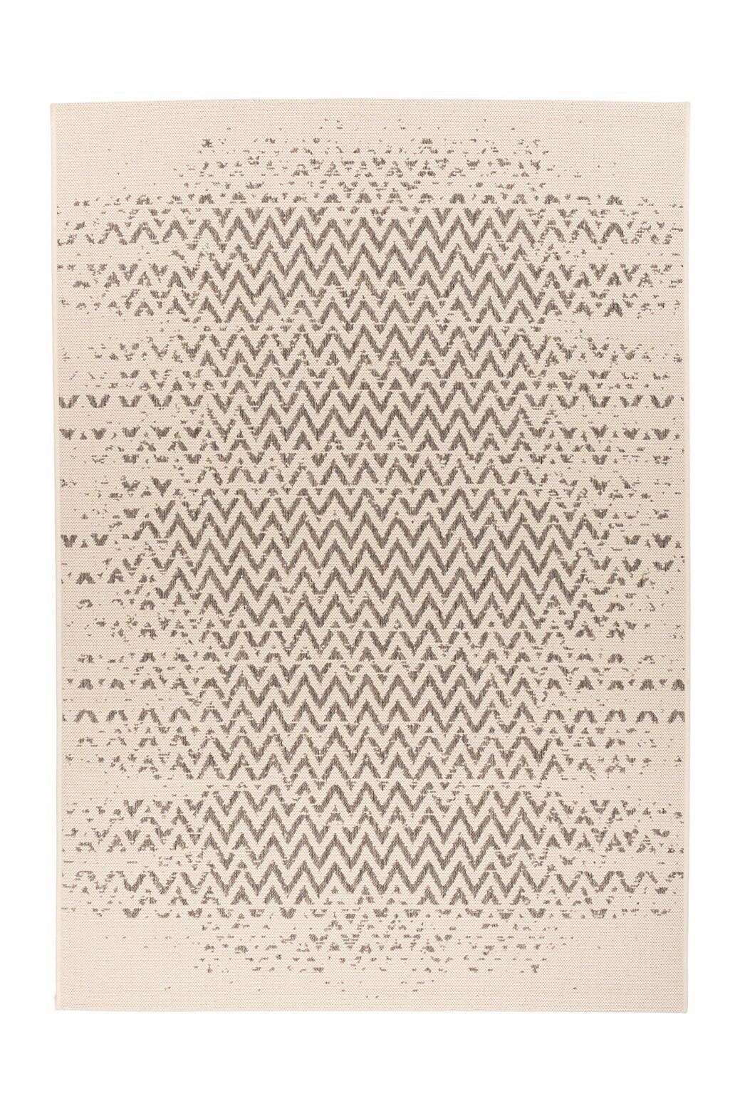 Flachwebeteppich Splash 600 Creme / Braun - Creme/Braun, Konventionell, Textil (160/230cm) - Kayoom