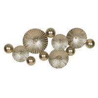 Decorațiune de perete Eshe - auriu, Modern, metal (111,5/9/50cm) - Mömax