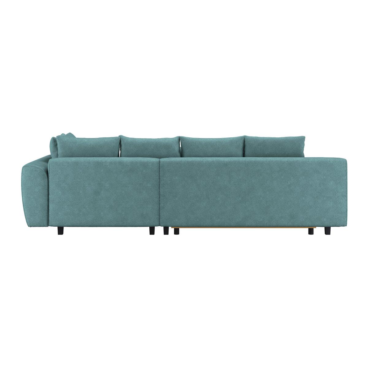 Kutna Garnitura Mendoza - siva/boje petroleja, Design, tekstil/drvo (309/197cm) - Modern Living