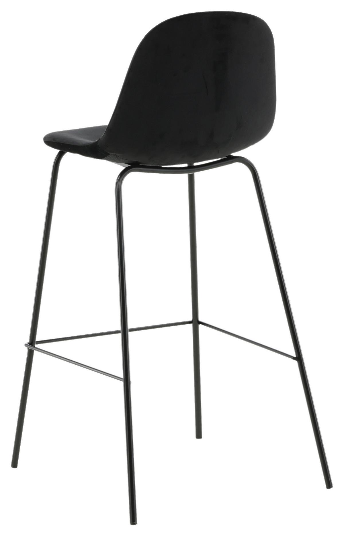 BARHOCKER-SET POLAR - Schwarz, Design, Textil/Metall (41.5/105/43cm) - Livetastic