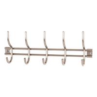 Cuier perete cu cârlige Pippo - culoare inox, Modern, metal (38/14/8cm) - Modern Living