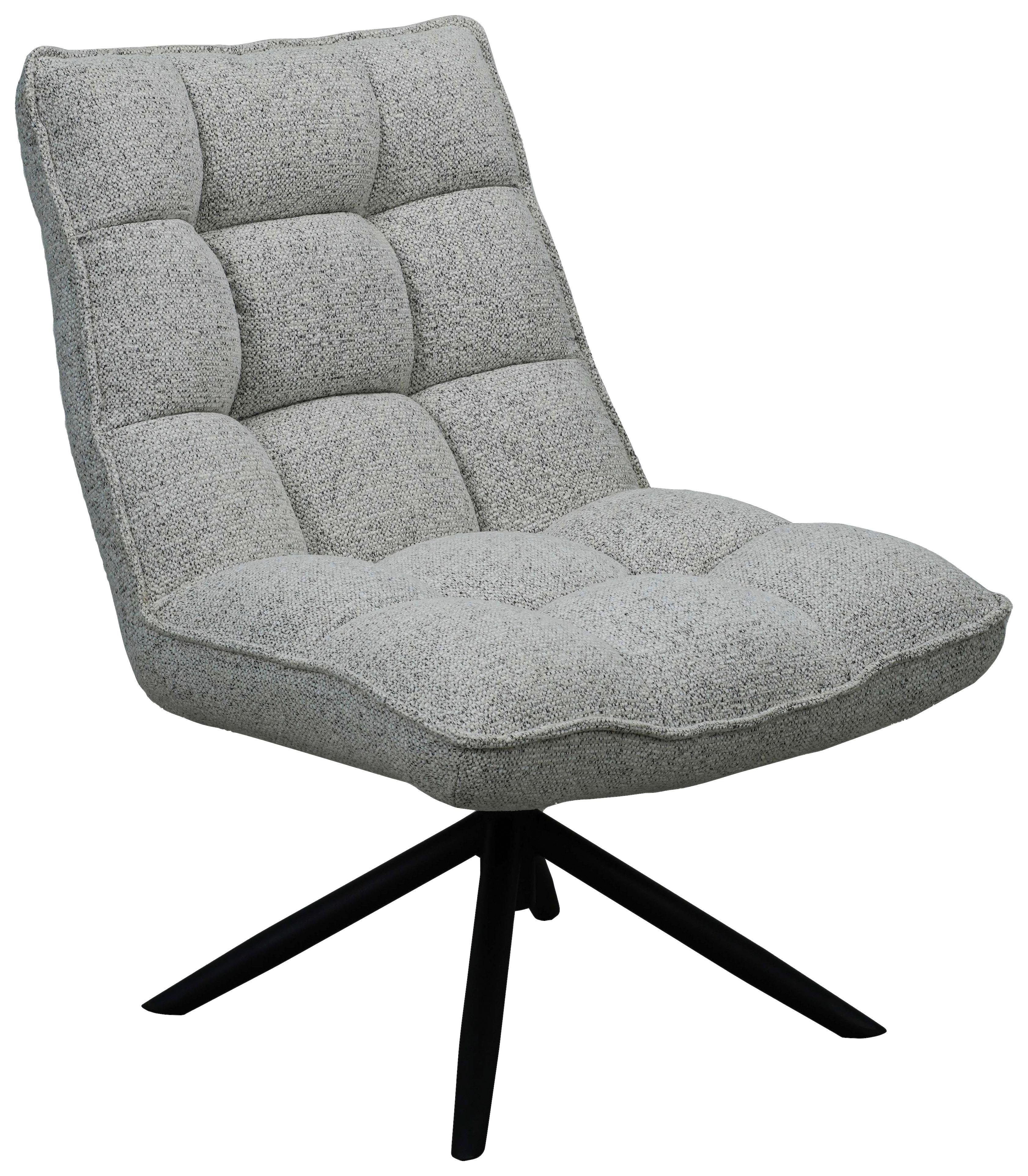 Fotelja Isola - crna/sivo-bež, Moderno, drvo/metal (71/99/85cm) - Mömax