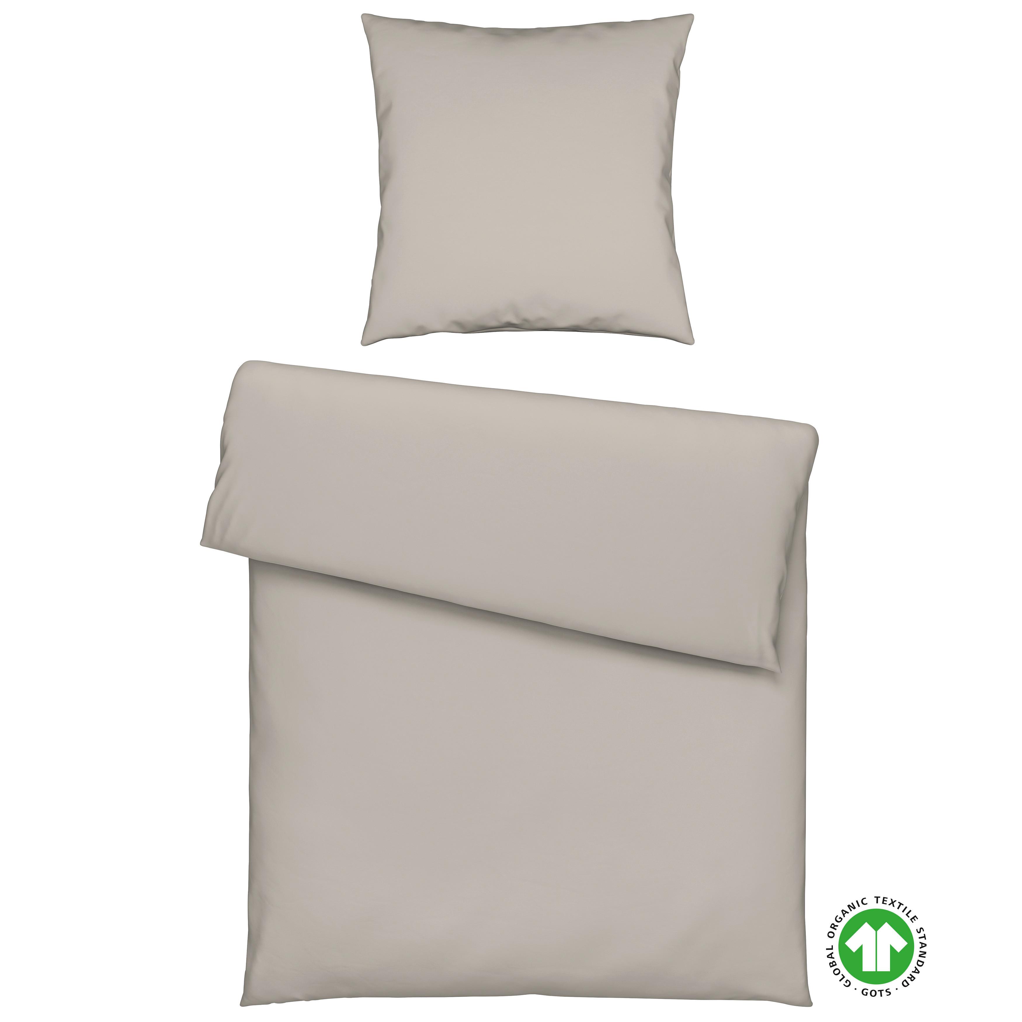 Bettwäsche Bio-Anna Beige ca. 135x200cm - Beige, Natur, Textil (135/200cm) - ecoTree