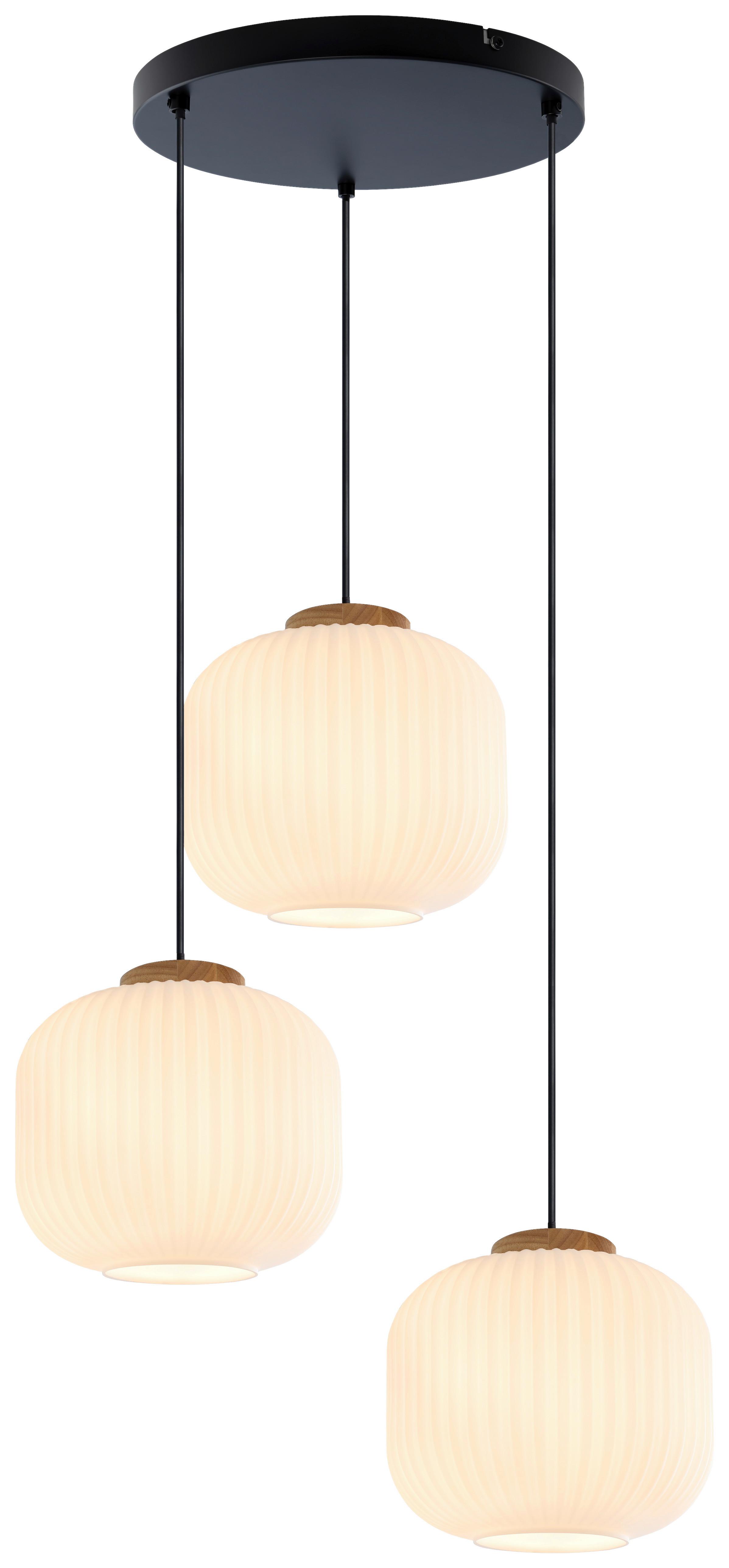 LAMPA WISZĄCA ANNA - biały, Trend, metal/drewno (47.5/120cm) - Collett's Monde