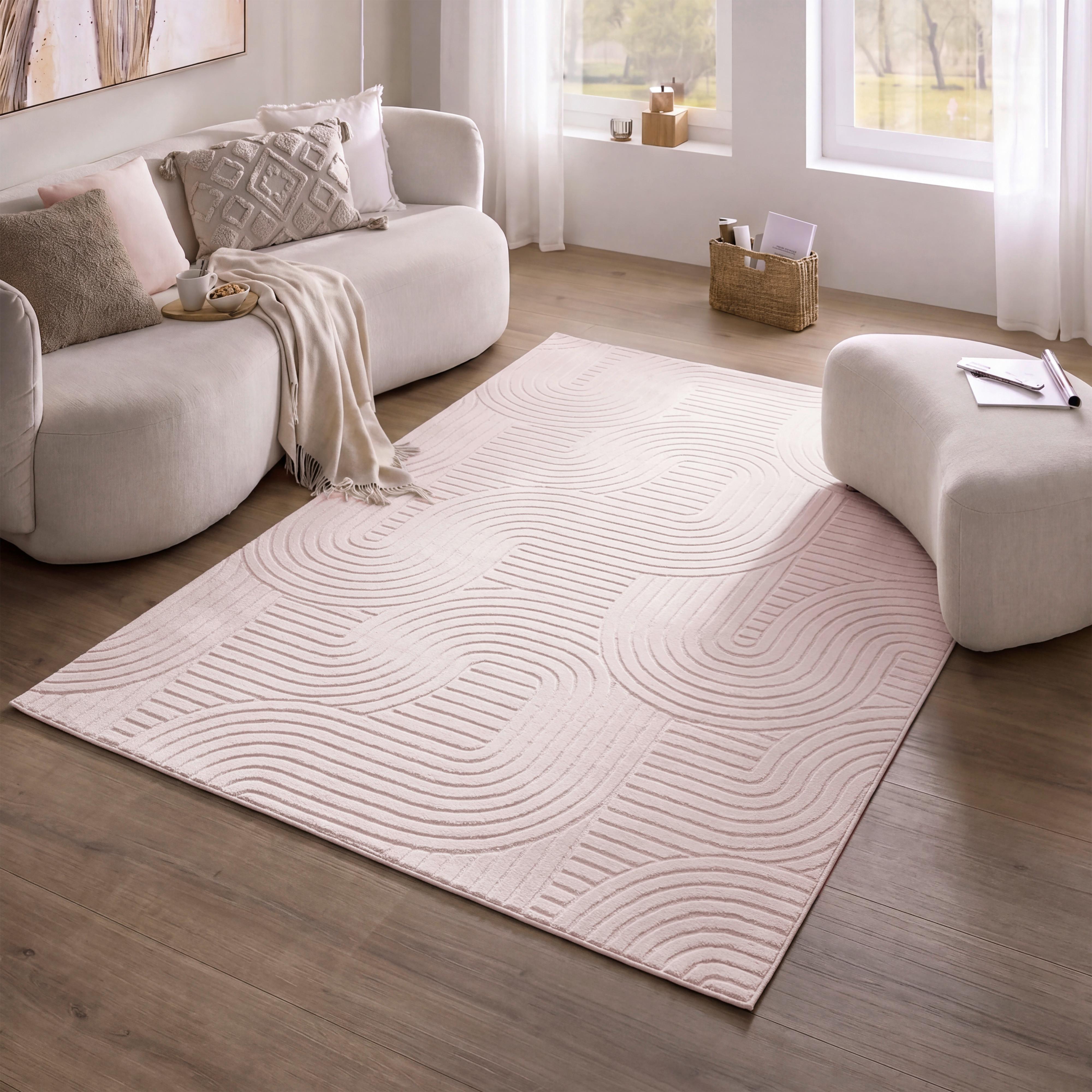 VÄVD MATTA ZEN WEAVE - rosa, Klassisk, textil (80/140cm) - Mömax
