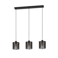 Hängeleuchte 900738_segovia - Schwarz, Design, Holz/Metall (88/18/110cm) - Eglo