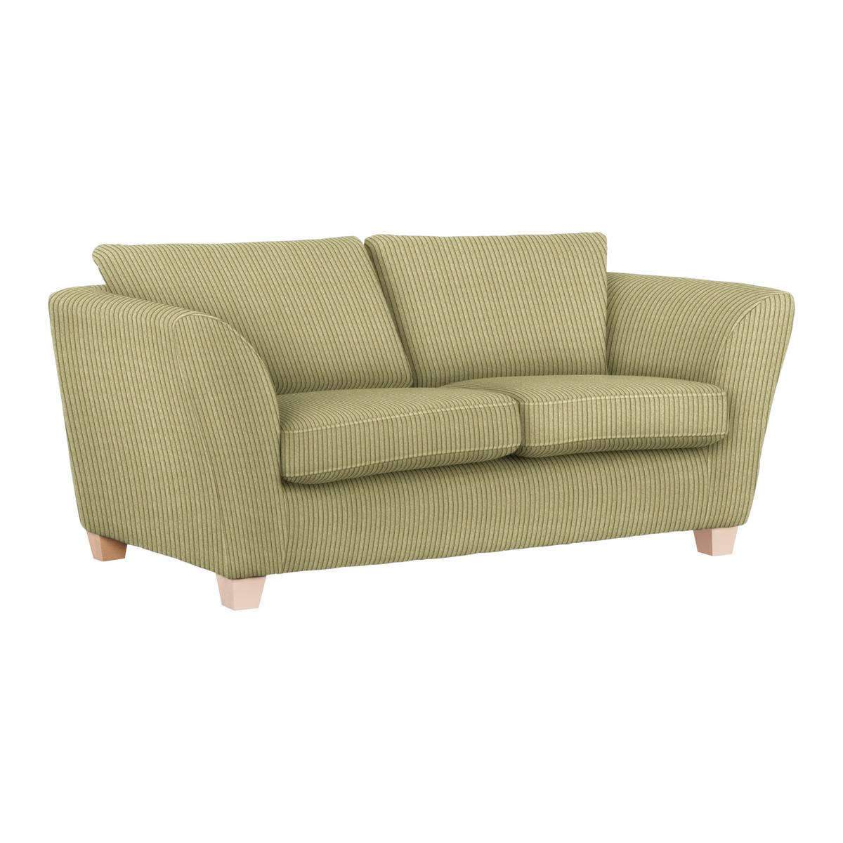 2-Sitzer-Sofa Devado Limette Cord - Limette/Naturfarben, Holz/Textil (190/70-85/95cm) - Mömax