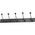 Fali Akasztó Greve - fekete/fehér, modern, fém/faanyagok (65/13/7cm)