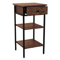NACHTTISCH AULARI 6 - Eichefarben/Schwarz, Modern, Holzwerkstoff/Metall (35/70/35cm) - MID.YOU