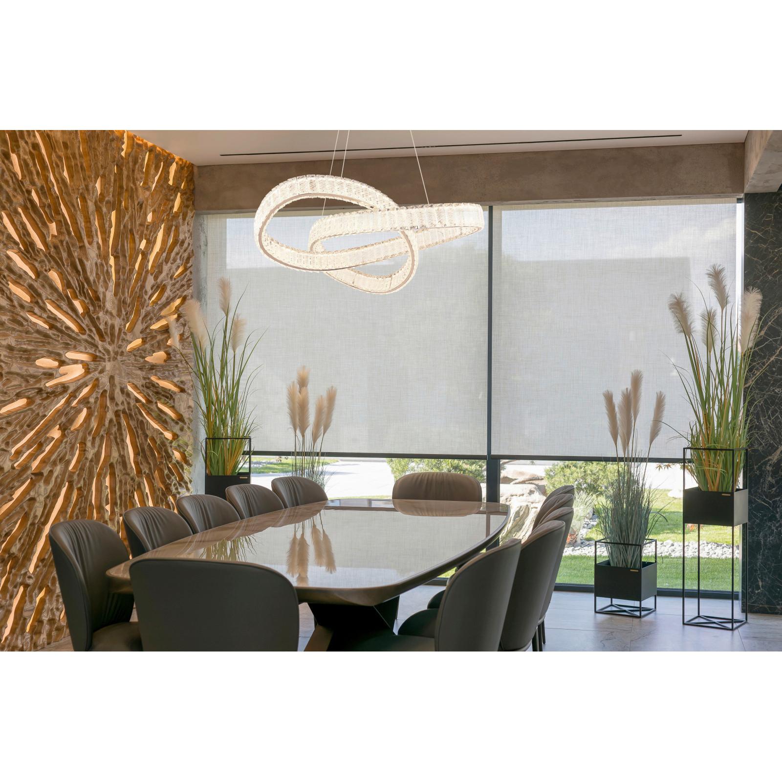 LED-HÄNGELEUCHTE 67162-110CCT - Klar/Chromfarben, Trend, Kunststoff/Metall (120/78cm) - Globo