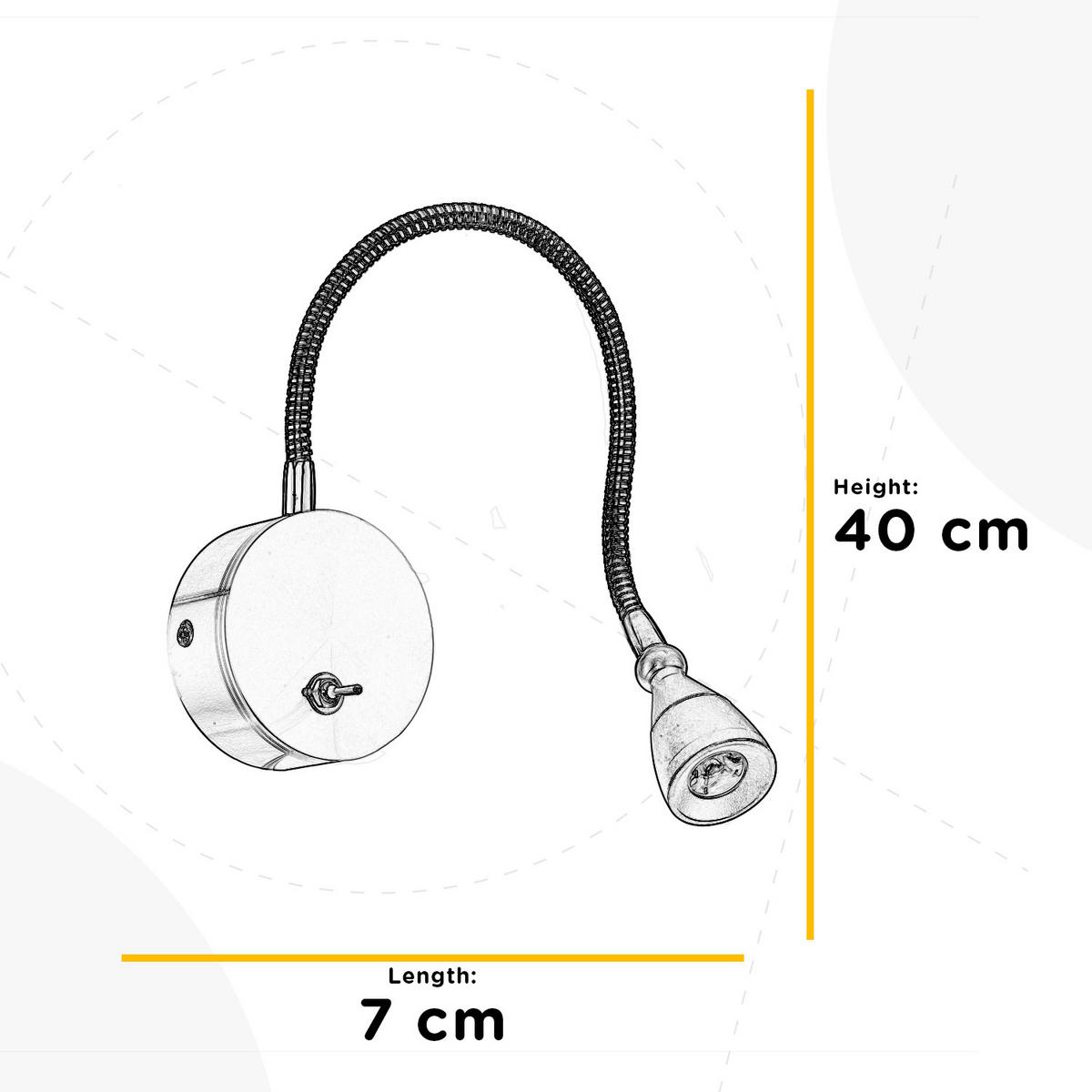 Led Falilámpa 4826/apb - fehér, Basics, fém (7/7/40cm)