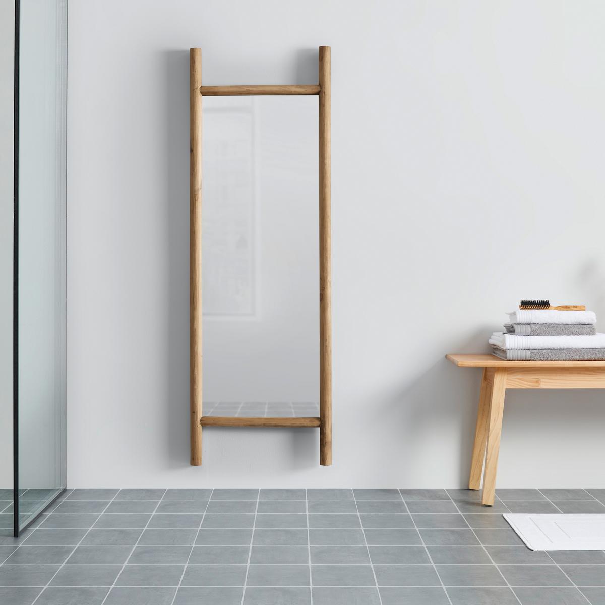 Spiegel Jasmin ca. 57x170 cm Tannenholz massiv - Naturfarben, MODERN, Glas/Holz (57/170/5cm) - Bessagi Home