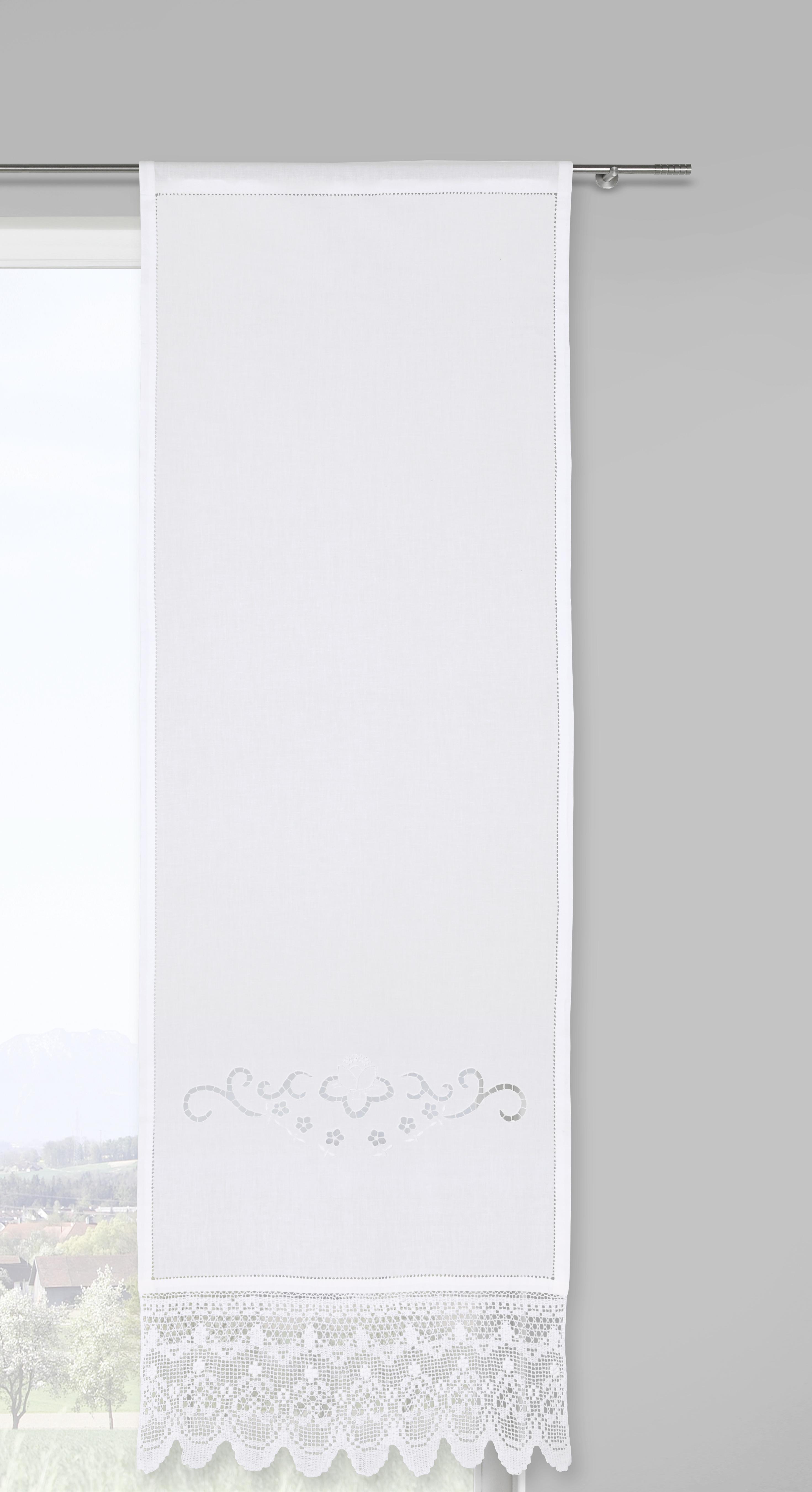 Fertigvorhang in Weiß ca. 60x180 cm "Vanessa" - Weiß, KONVENTIONELL, Textil (60/180cm) - Bessagi Home