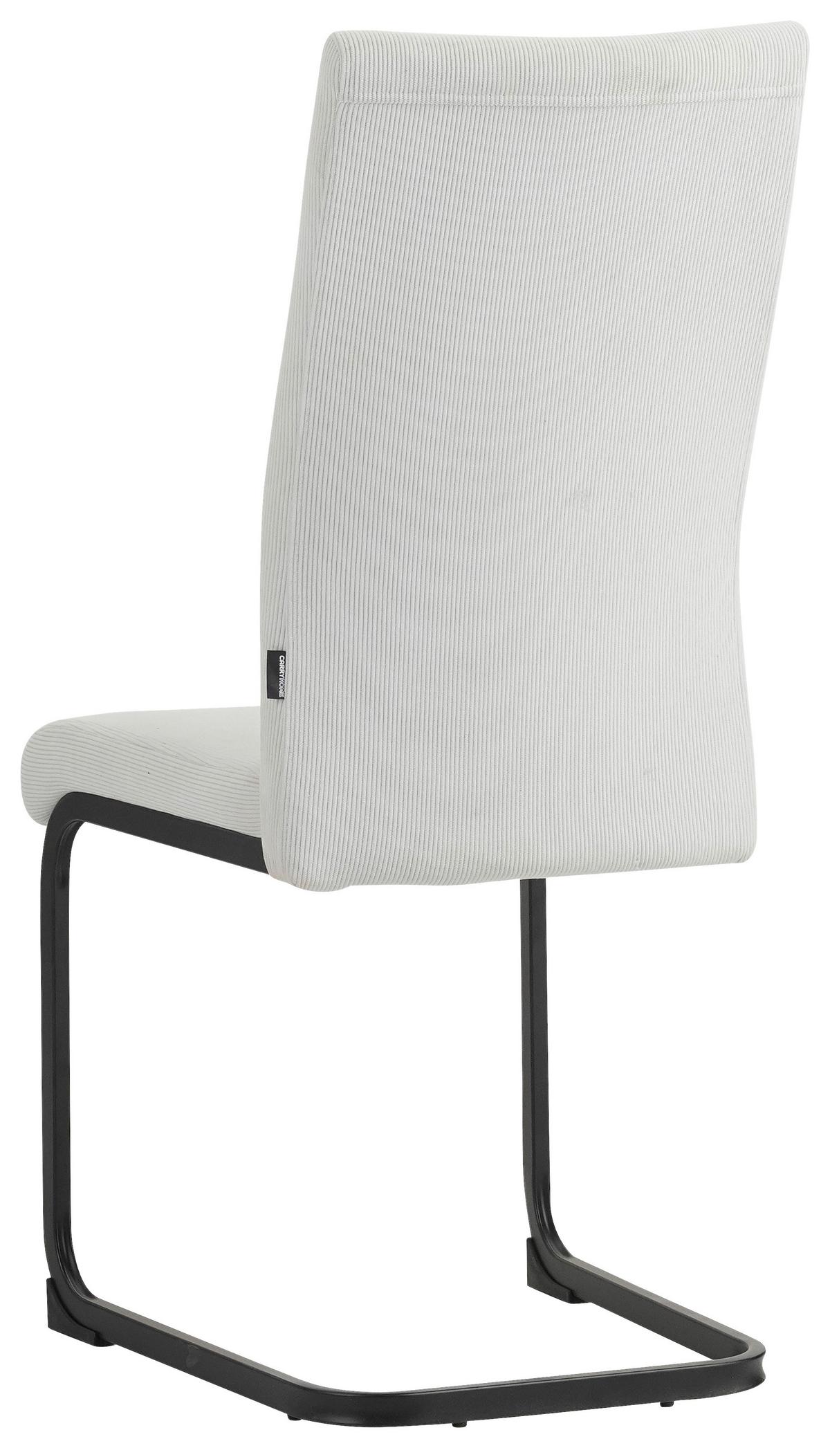 KRZESŁO NA PŁOZIE REUS - beżowy/czarny, Design, metal/tkanina (44/100/59cm) - Carryhome