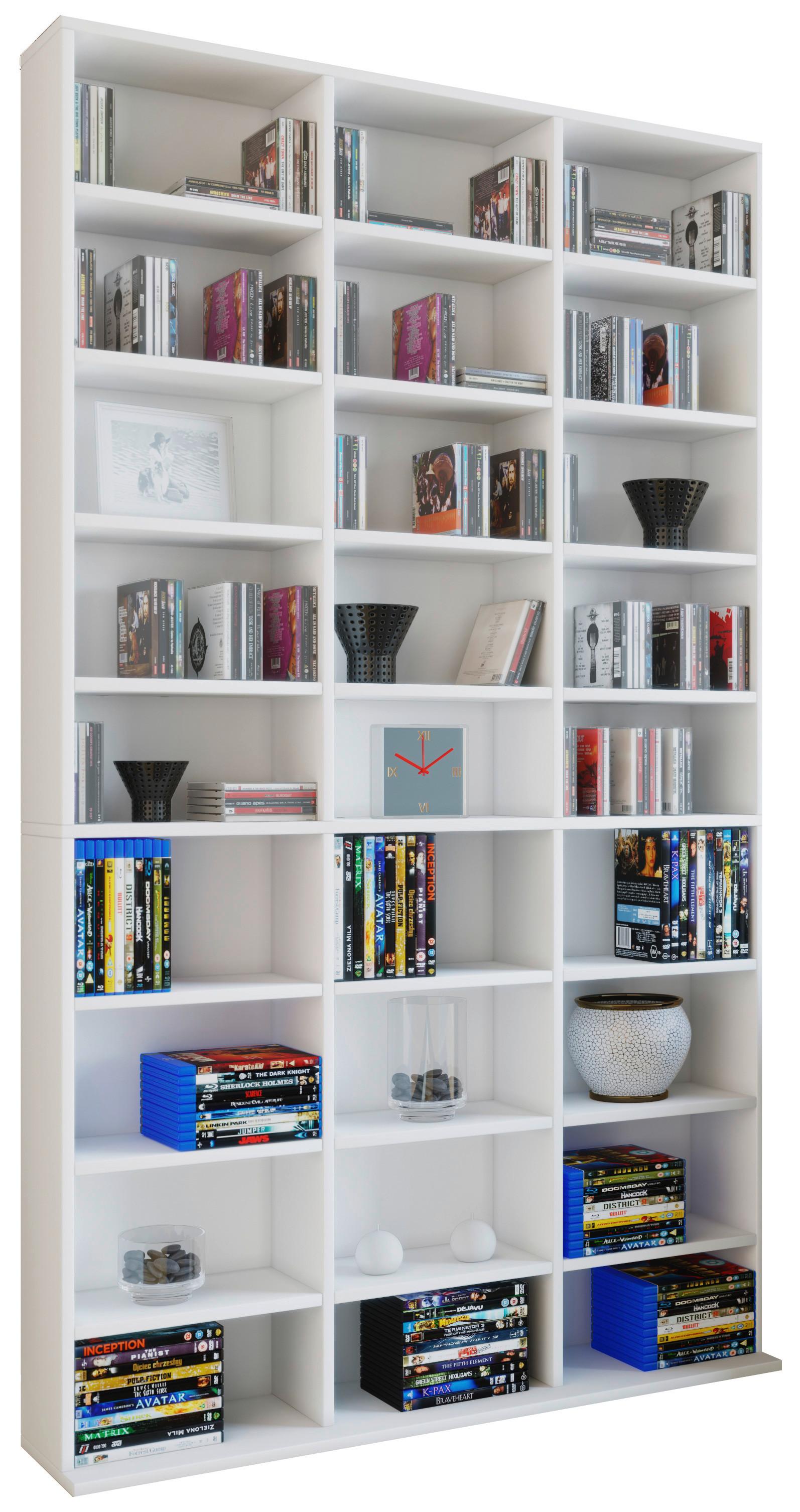 Standregal Megosa Maxi Weiß B/H: ca. 102x183 cm - Weiß, KONVENTIONELL, Holzwerkstoff (102/183/18 (23)cm) - MID.YOU