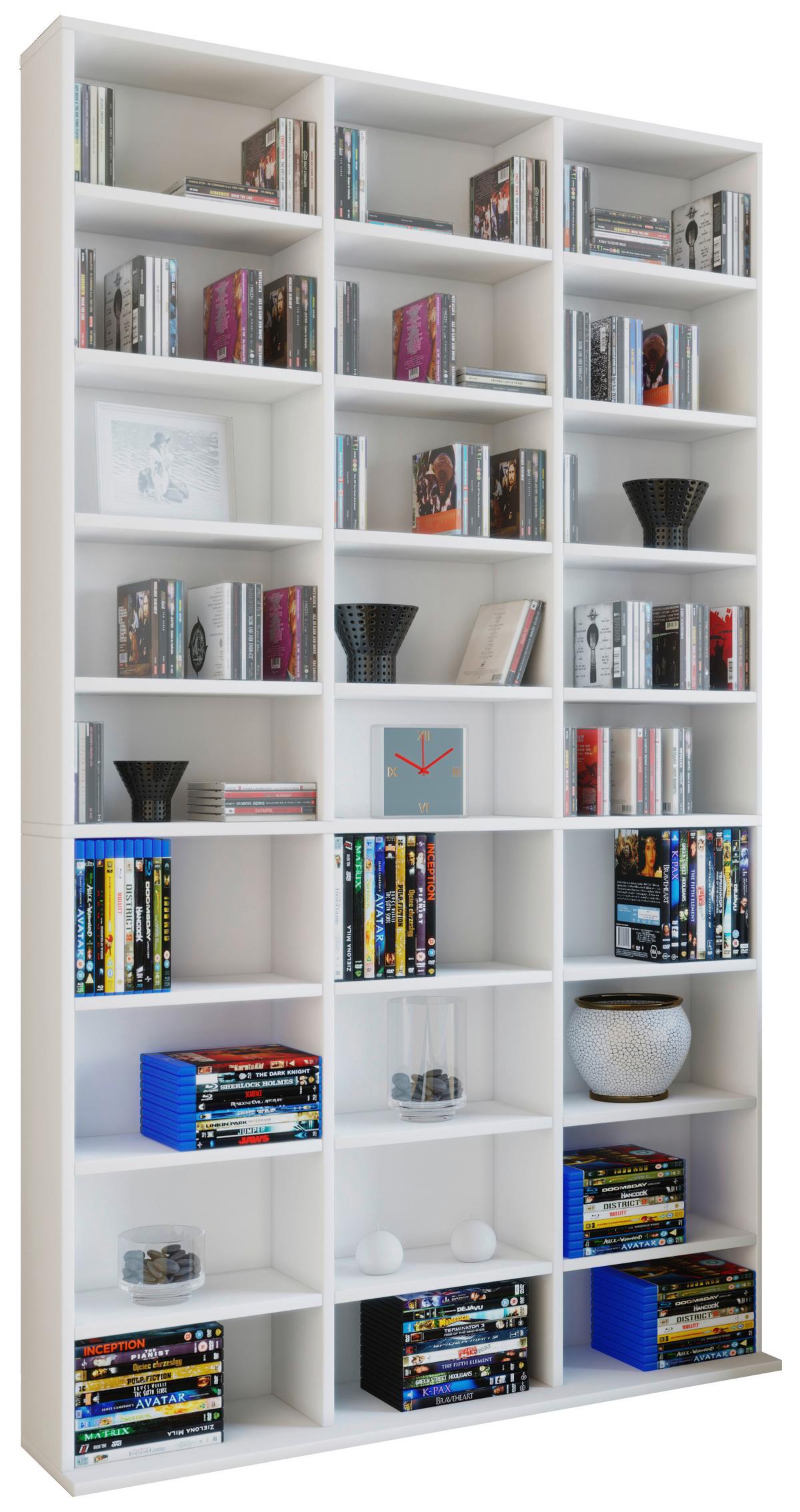 Regal Megosa Maxi, Bela - bela, Konvencionalno, leseni material (102/183/18 (23)cm) - MID.YOU