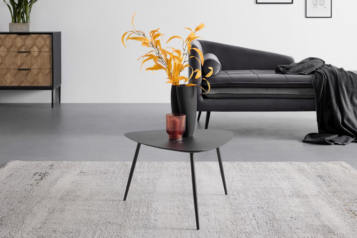 Dohányzóasztal Fine - fekete/sötétszürke, Modern, fém (56/35,5/57,5cm) - Mömax