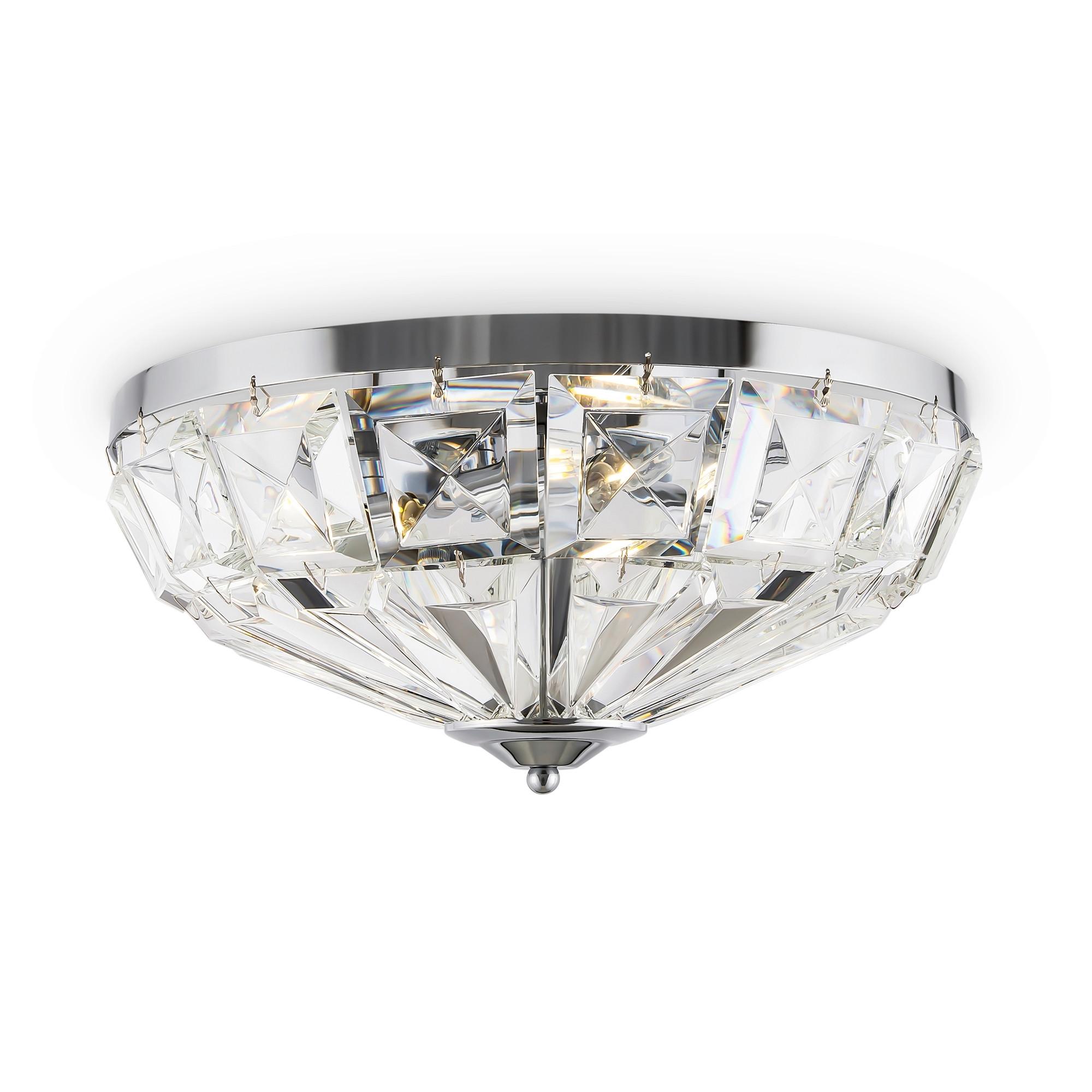 Deckenleuchte Facet Chromfarben max. 60 Watt - Chromfarben, Trend, Glas/Metall (39.6/19,2/39.6cm) - MAYTONI