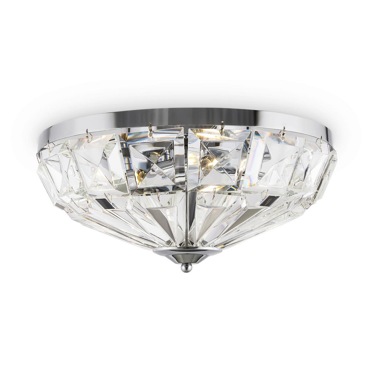 Deckenleuchte Facet Chromfarben max. 60 Watt - Chromfarben, Trend, Glas/Metall (39.6/19,2/39.6cm) - MAYTONI