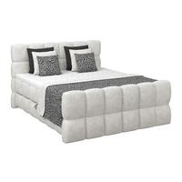 Postelja Boxspring Brisbane, Krem Barva, 160x220 - krem barve, Trend, kovina/umetna masa (160/220cm) - Premium Living