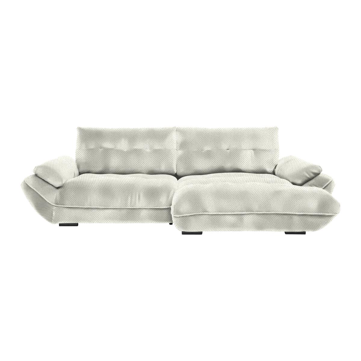 Wohnlandschaft Vivo Creme - Creme/Schwarz, MODERN, Kunststoff/Textil (317/63/179cm) - Premium Living