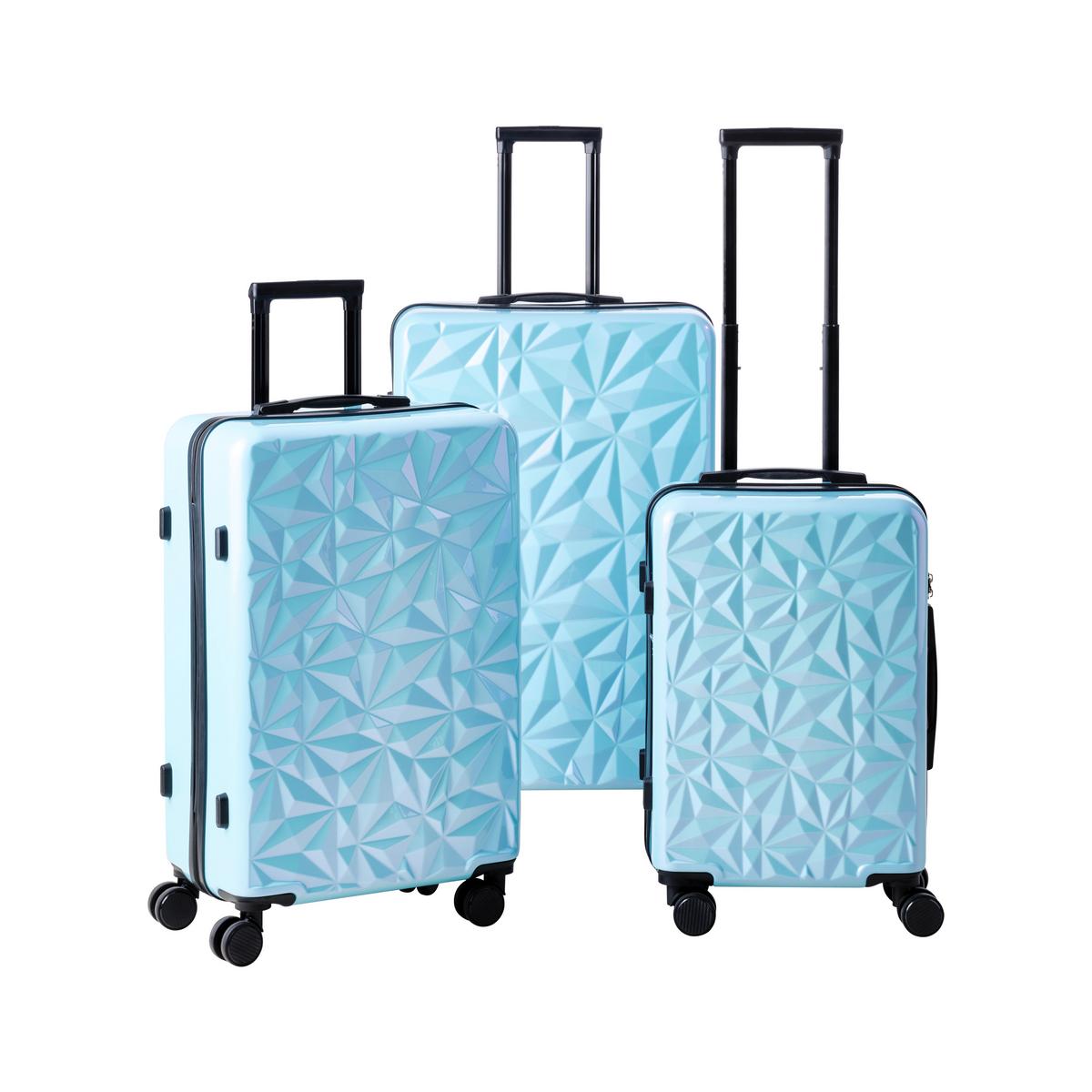 Reisekofferset Lissabon Blau, 3-teilig - Blau, KONVENTIONELL, Kunststoff/Textil - Mömax