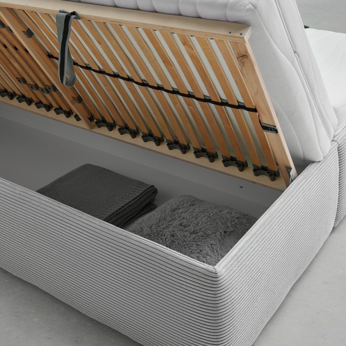Tapecirani Krevet Lesia - bijela/siva, Konvencionalno, drvni materijal/tekstil (160/200cm) - Modern Living