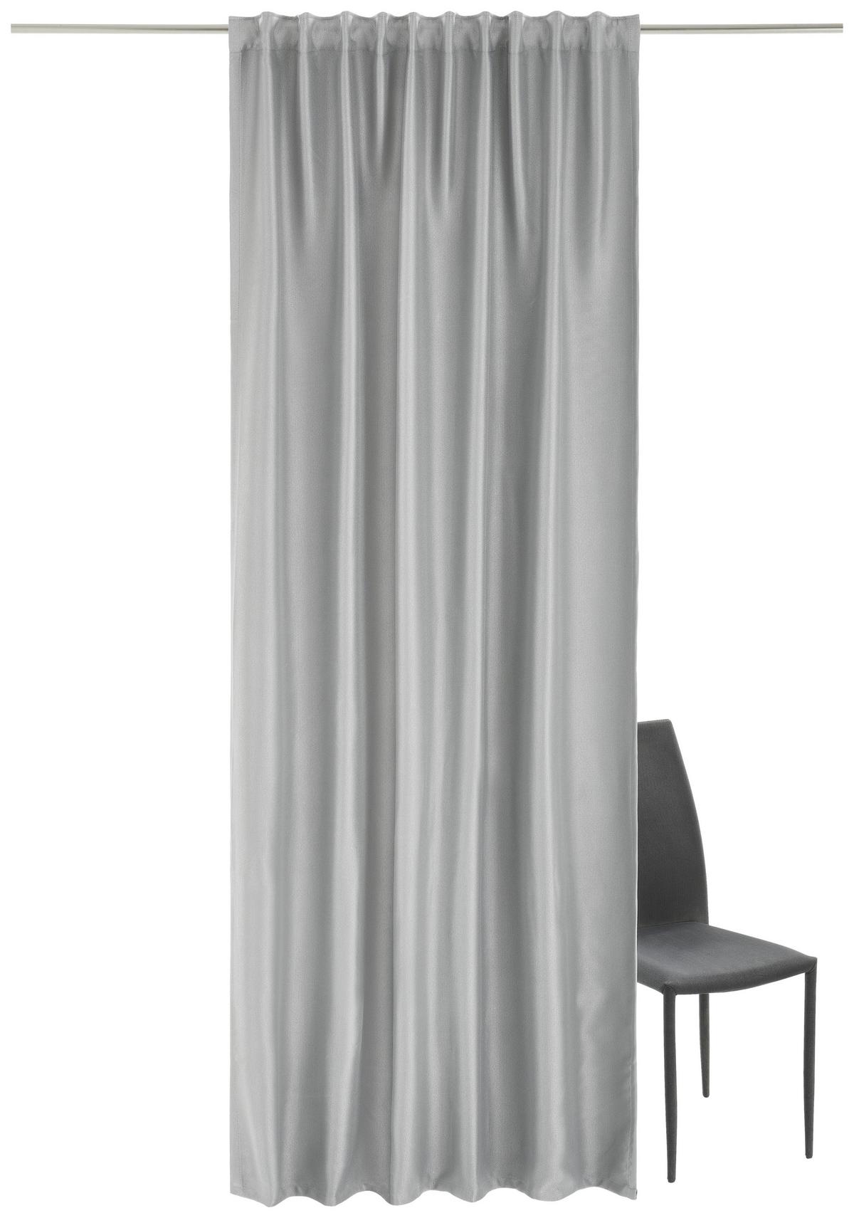 ZASŁONA GOTOWA CAVA - kolor srebrny, Konventionell, tkanina (140/245cm) - Dieter Knoll