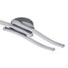 LED-TAKLAMPA ROLLIM - vit/nickelfärgad, Klassisk, metall/plast (14/54,5/6,5cm) - Mömax