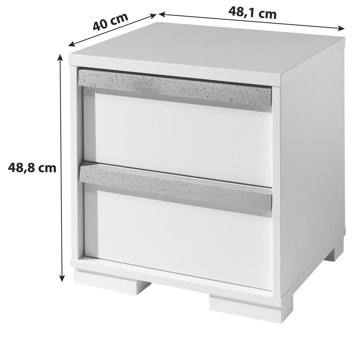 NACHTSCHRANK London B: 48,1 cm Anthrazit - Anthrazit/Buchefarben, MODERN, Holz/Holzwerkstoff (48,1/48,8/40cm) - MID.YOU