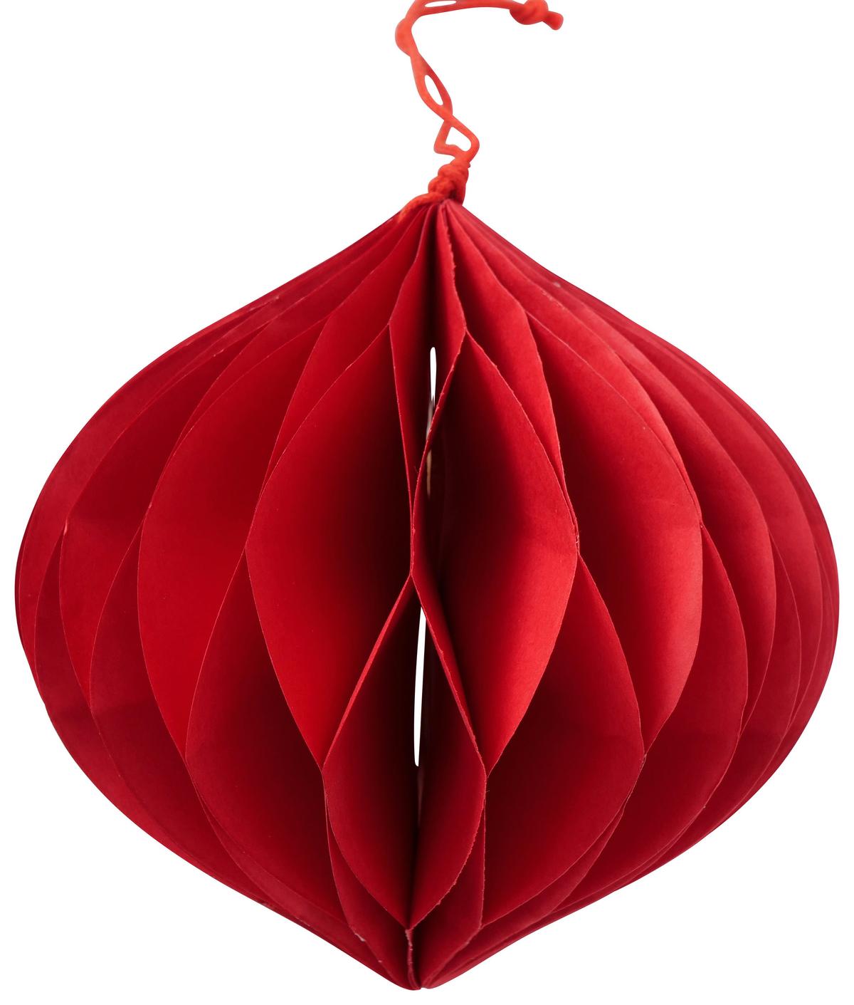 Decorațiune de agățat Sander - roșu, Konventionell, hârtie (11/12cm) - Modern Living