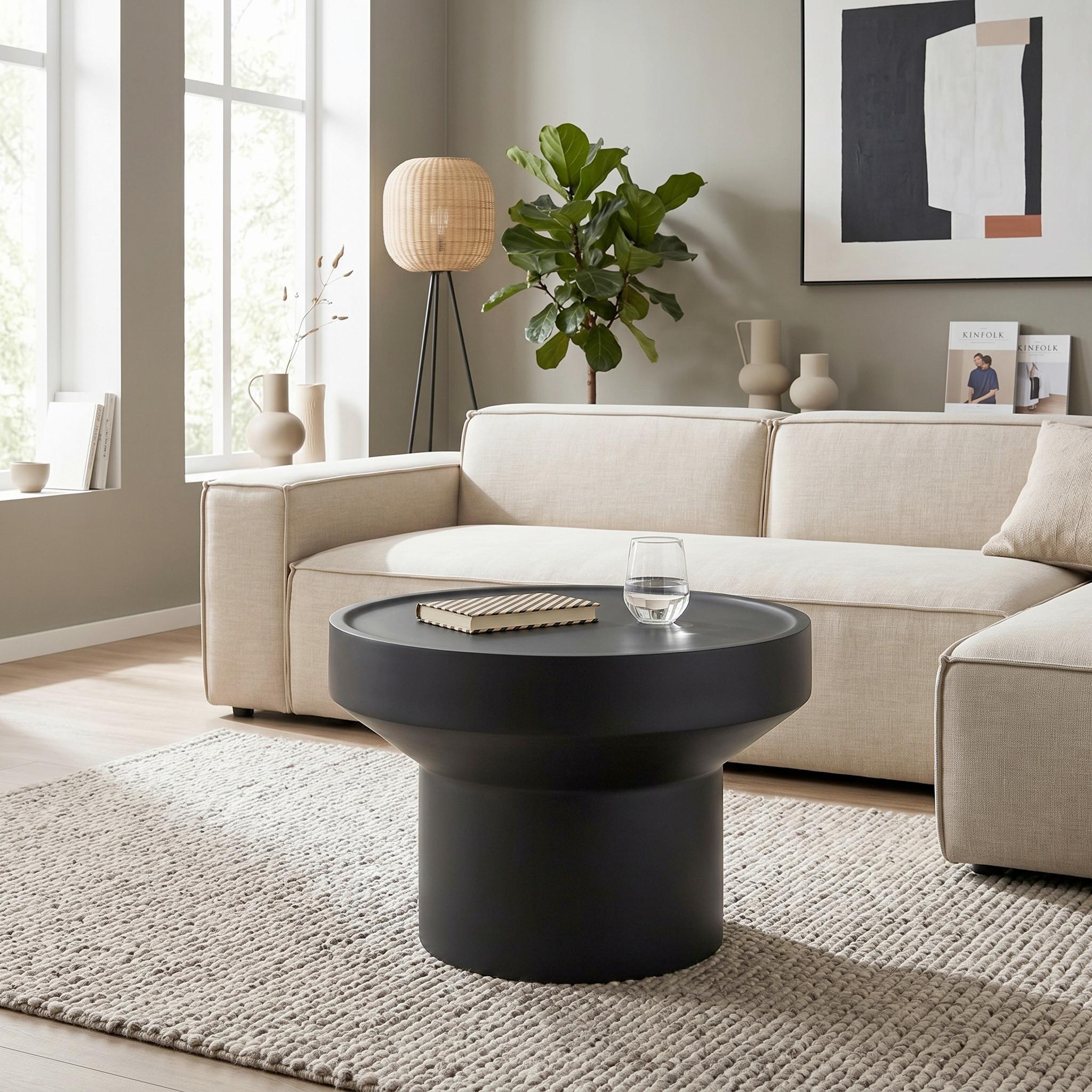 SOFFBORD GRADINO -TREND- - svart, Modern, trä (60/40cm) - Premium Living