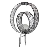 Solarna Svetilka Solar, S Sijalko - srebrne barve/prozorno, Design, kovina/steklo (30/20/42cm) - Globo