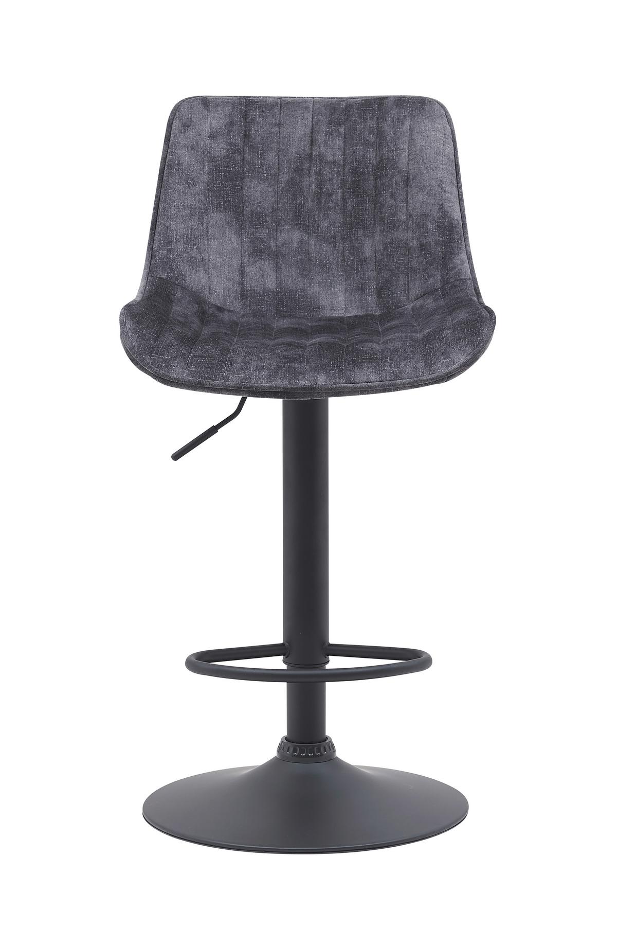 BARHOCKER-SET SABINE II H 2ER-SET - Anthrazit/Schwarz, MODERN, Textil/Metall (46/86-108/54cm) - MID.YOU