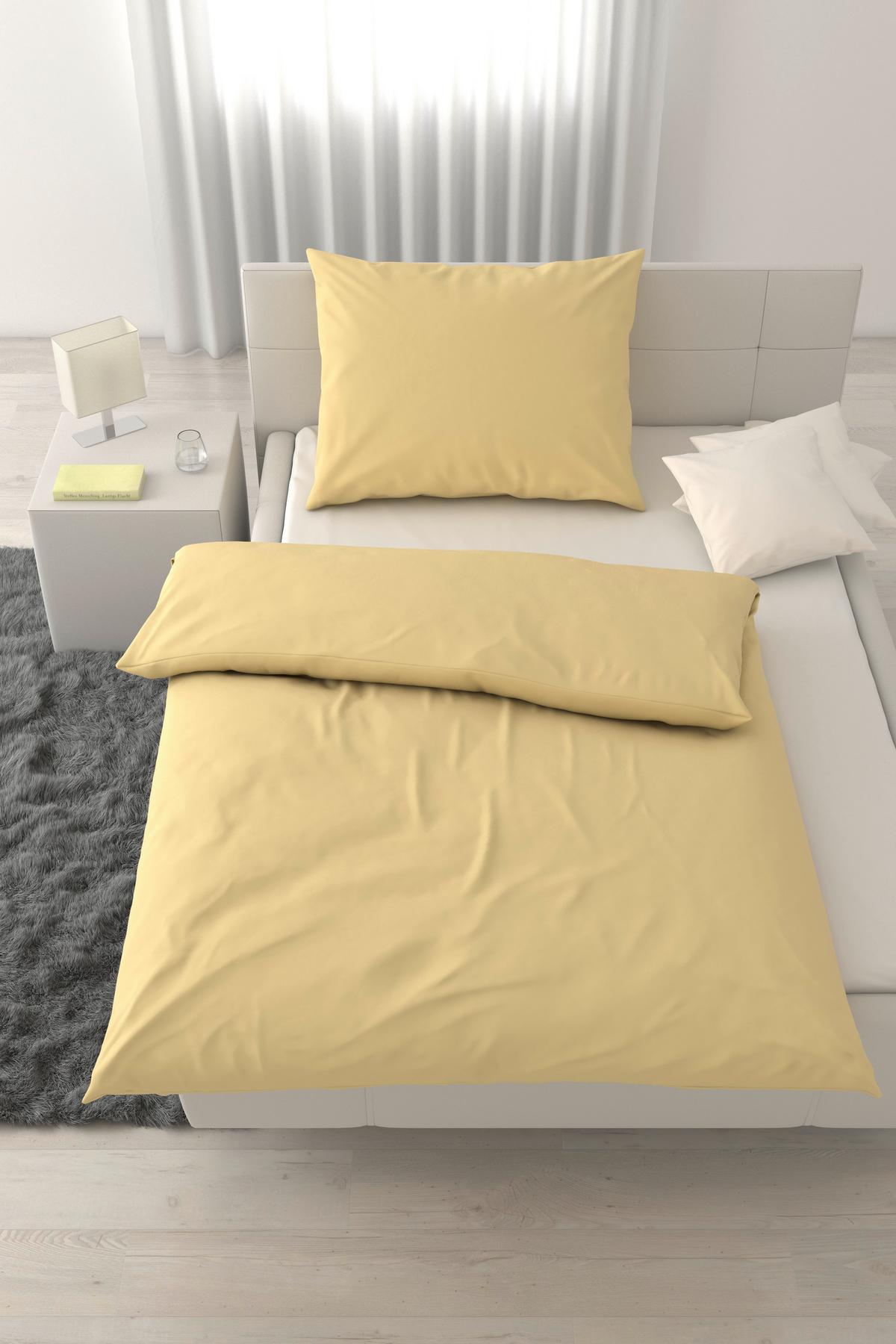 Ágyneműhuzat-garnitúra Elena - sárga, Modern, textil (140/200cm) - Mömax