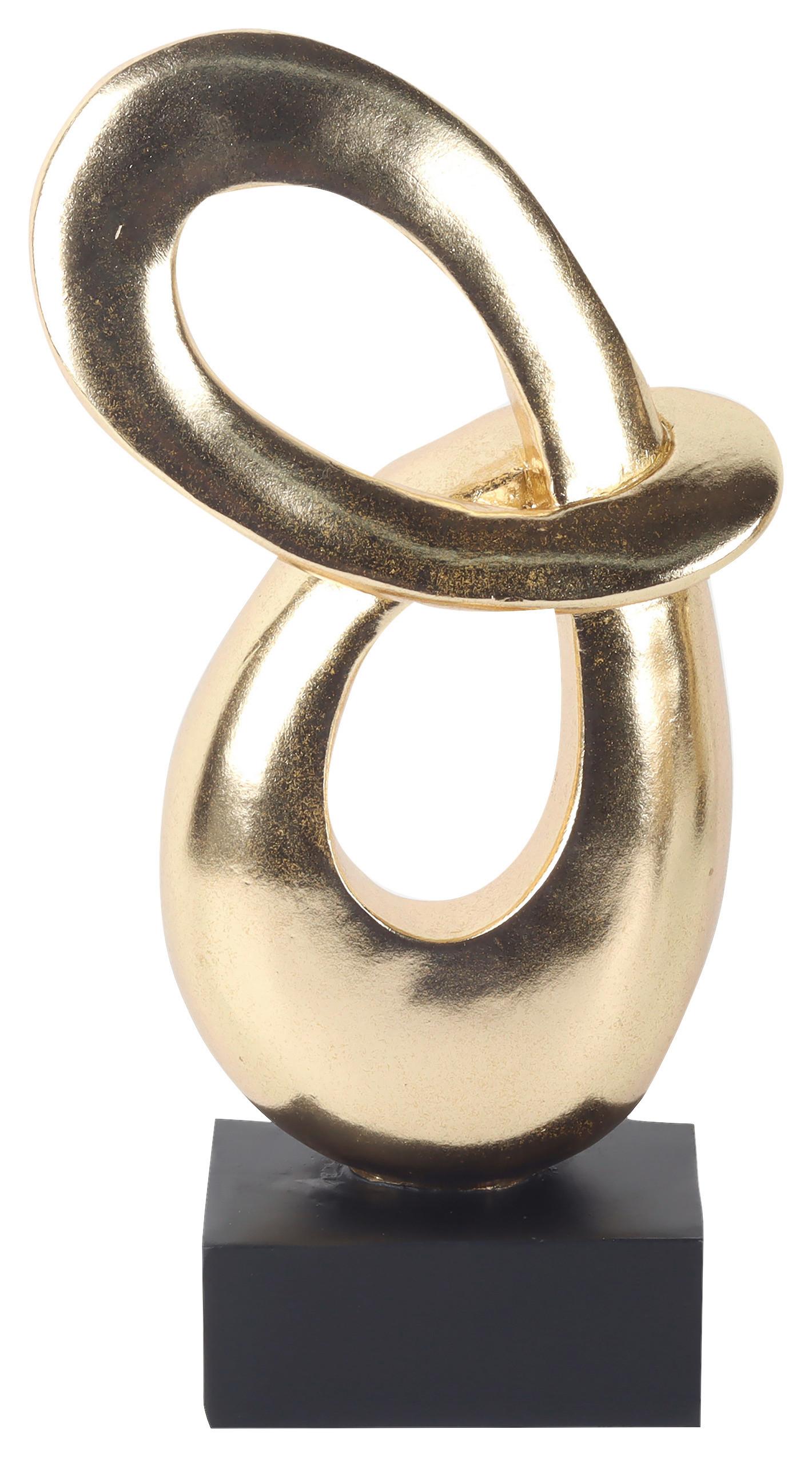 Skulptura Dekorativna Dolly - zlatne boje/crna, Moderno, prirodni materijali (14/26,5/6cm) - Mömax