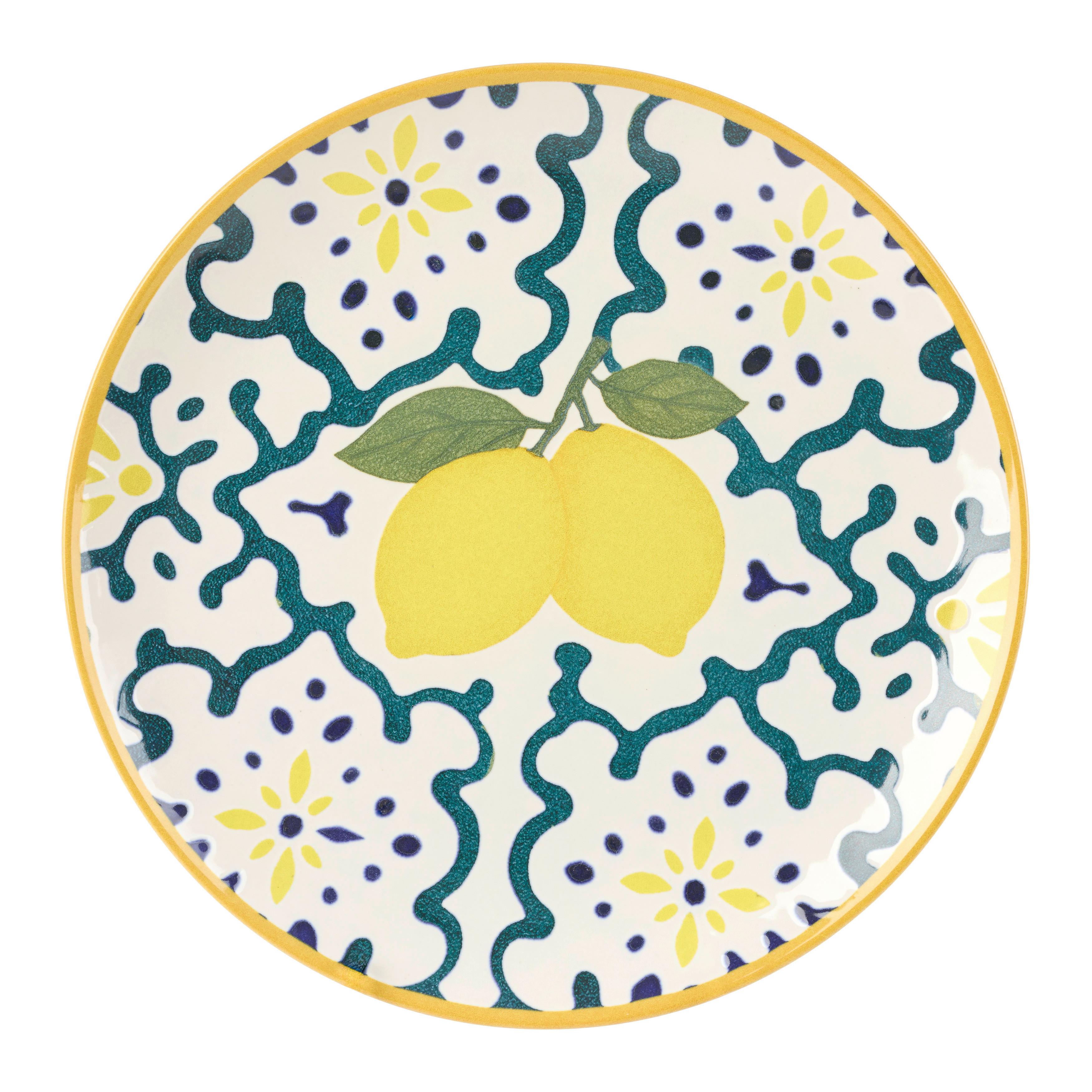 Tanjur Plitki Lemons - boje sedefa/žuta, Konvencionalno, keramika (26cm) - Mömax