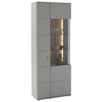 WITRYNA SEVILLA - kolor dębowy/czarny, Design, materiał drewnopochodny/tworzywo sztuczne (80/207/38cm) - MID.YOU