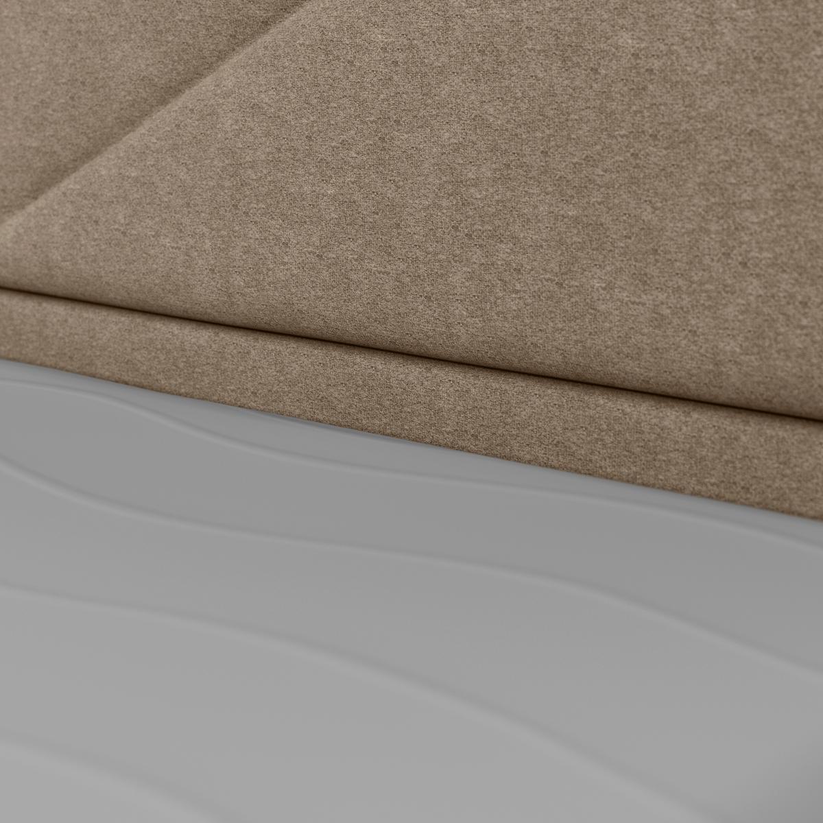 Boxspringbett Lima ca. 180x200 cm Beige - Beige/Schwarz, MODERN, Holz/Kunststoff (180/200cm) - MID.YOU