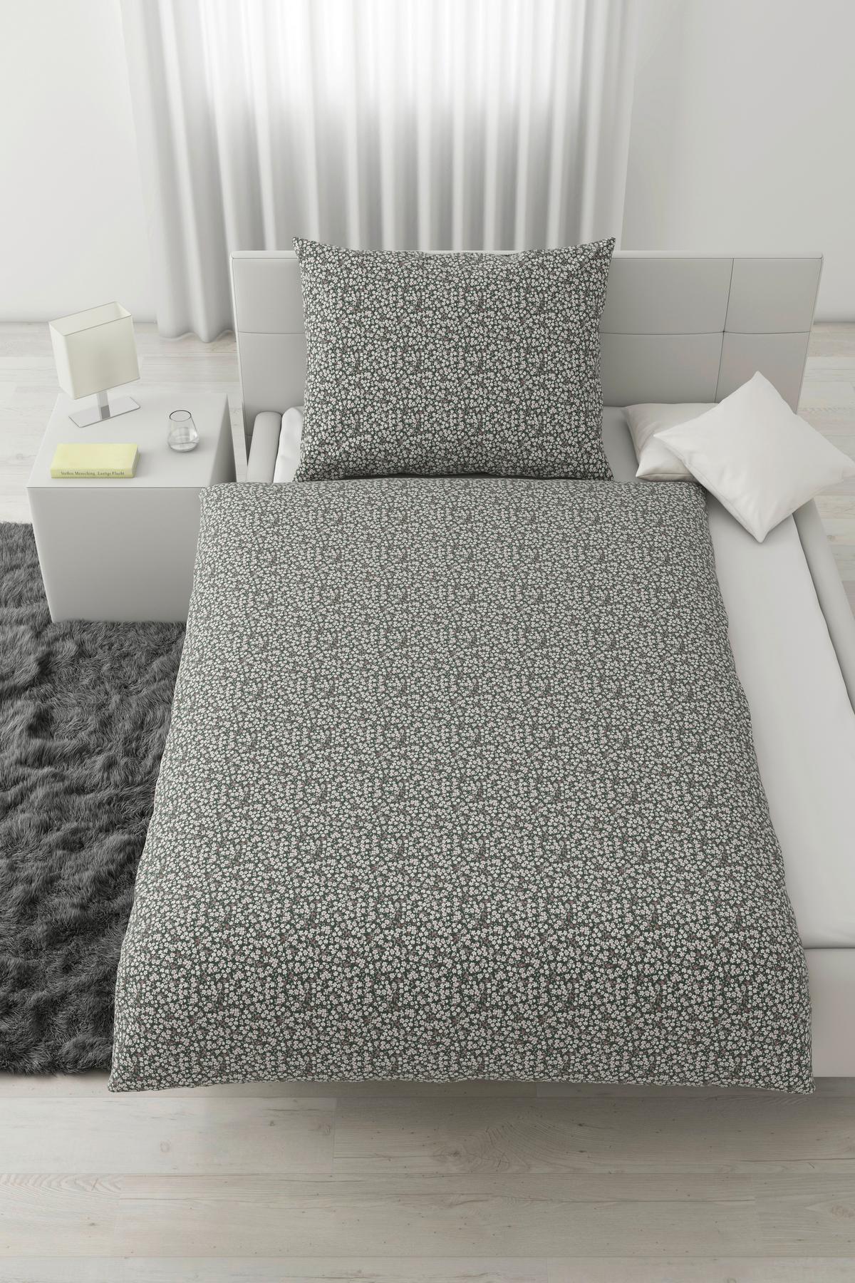 BETTWÄSCHESET JOSEFINE - Grün, Romantik / Landhaus, Textil (160/210cm) - Modern Living