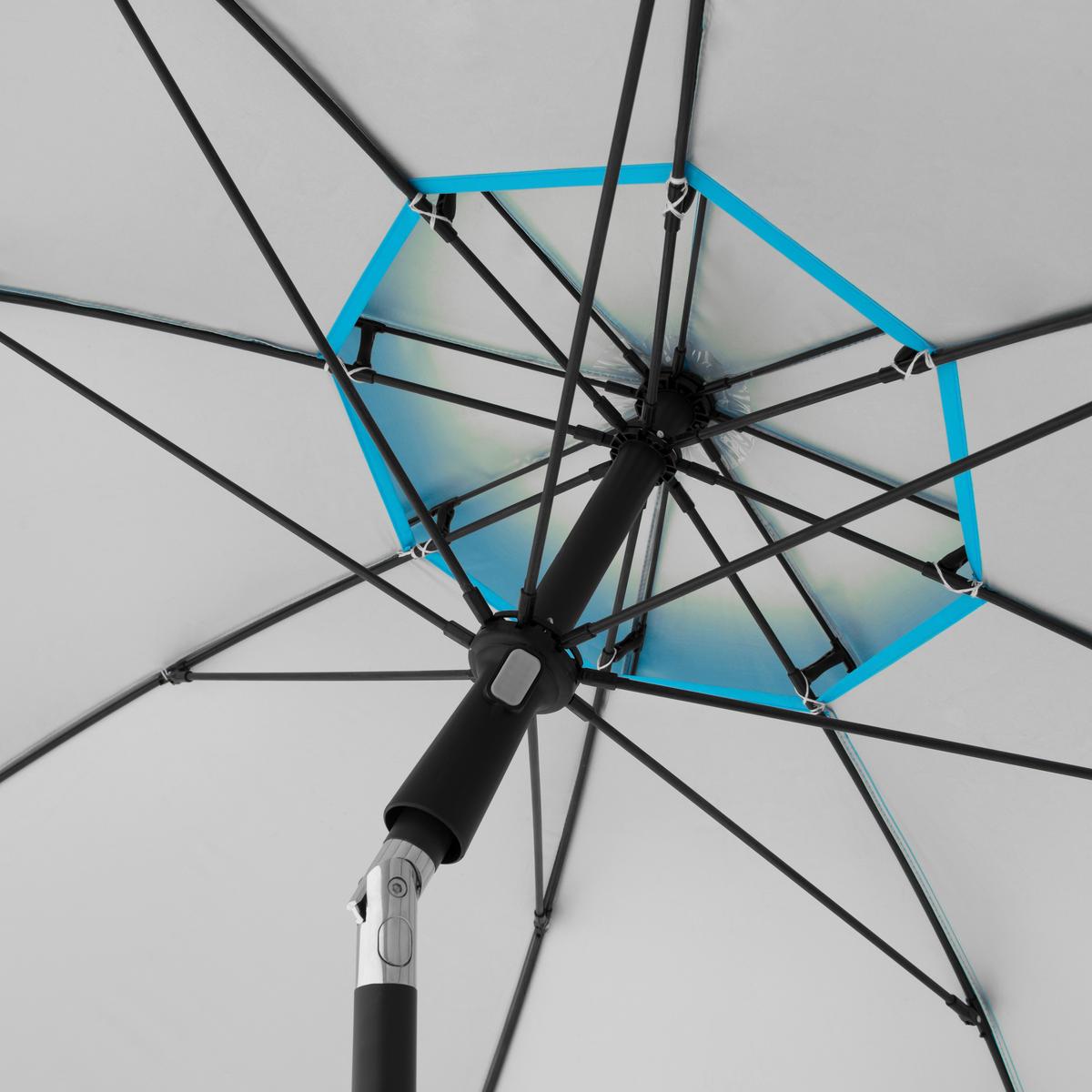 Sonnenschirm GS Windprofi Neo 200 Hellblau/Anthrazit - Anthrazit/Hellblau, KONVENTIONELL, Textil/Metall (200/238cm) - Doppler