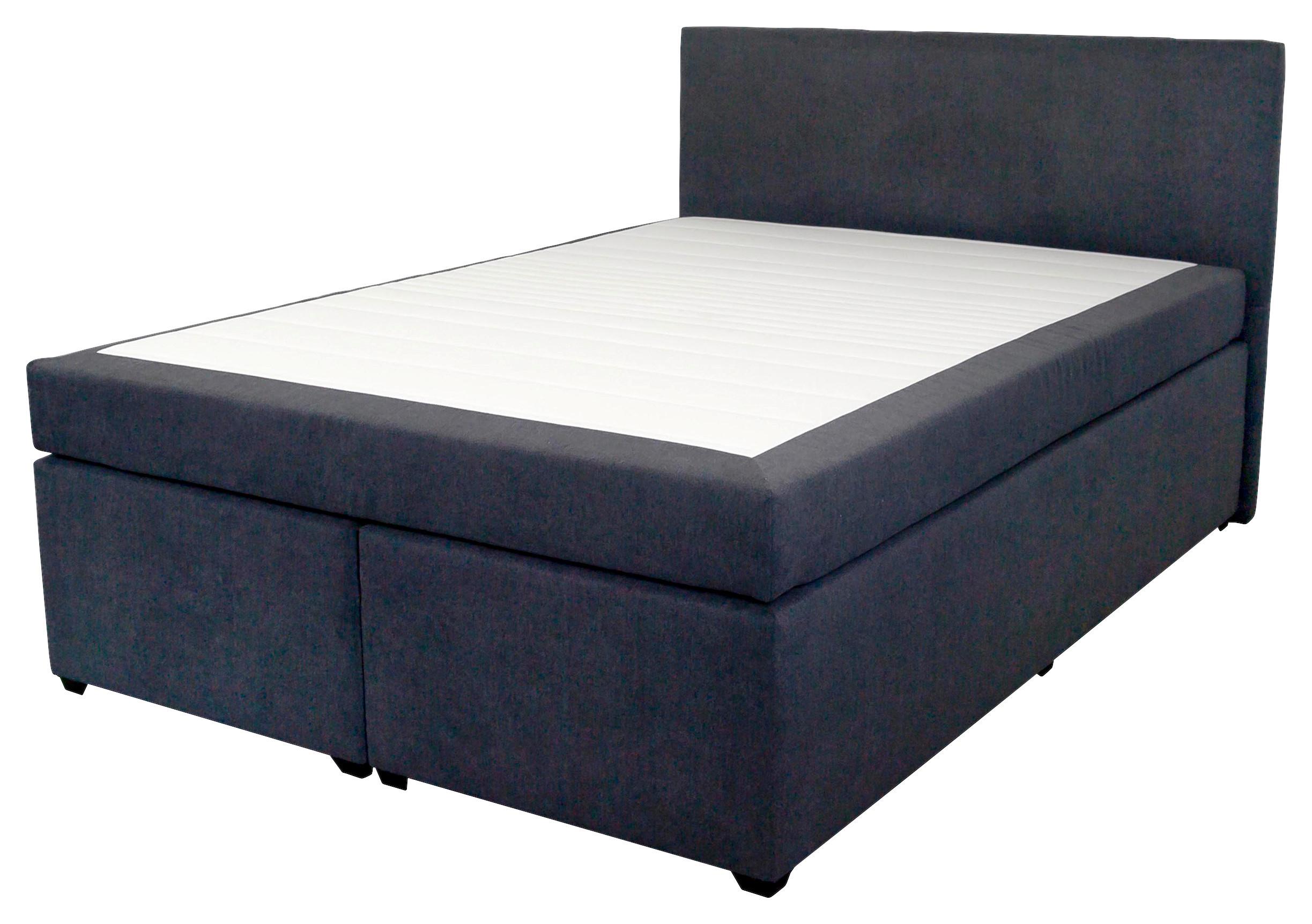 Boxspring Krevet Besa - crna/antracit, Basics, tekstil/plastika (140/200cm)
