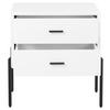 TABLE DE NUIT PELOTAS - noir/blanc, MODERN, matériau en bois/métal (50/60/40cm) - Premium Living