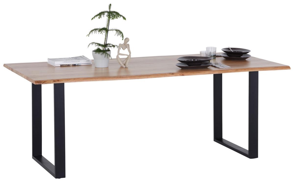 Jedilna Miza Mundra 200, 200x90, Akacija - črna/barve akacije, Konvencionalno, les (200/76/90cm)