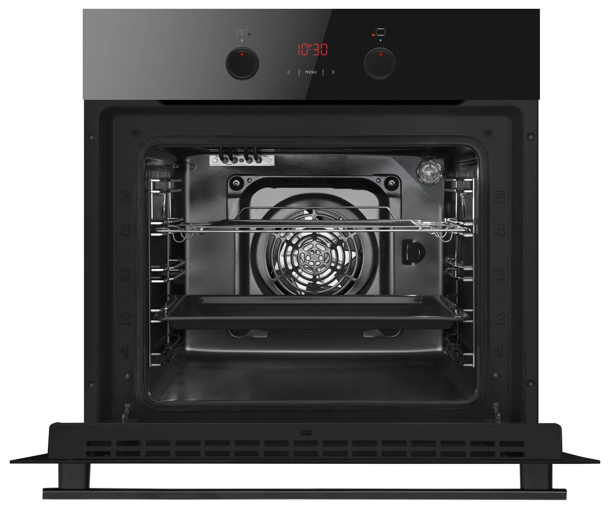 Einbaubackofen 90530 - Schwarz, MODERN, Metall (59,5/59,5/57cm) - Mican