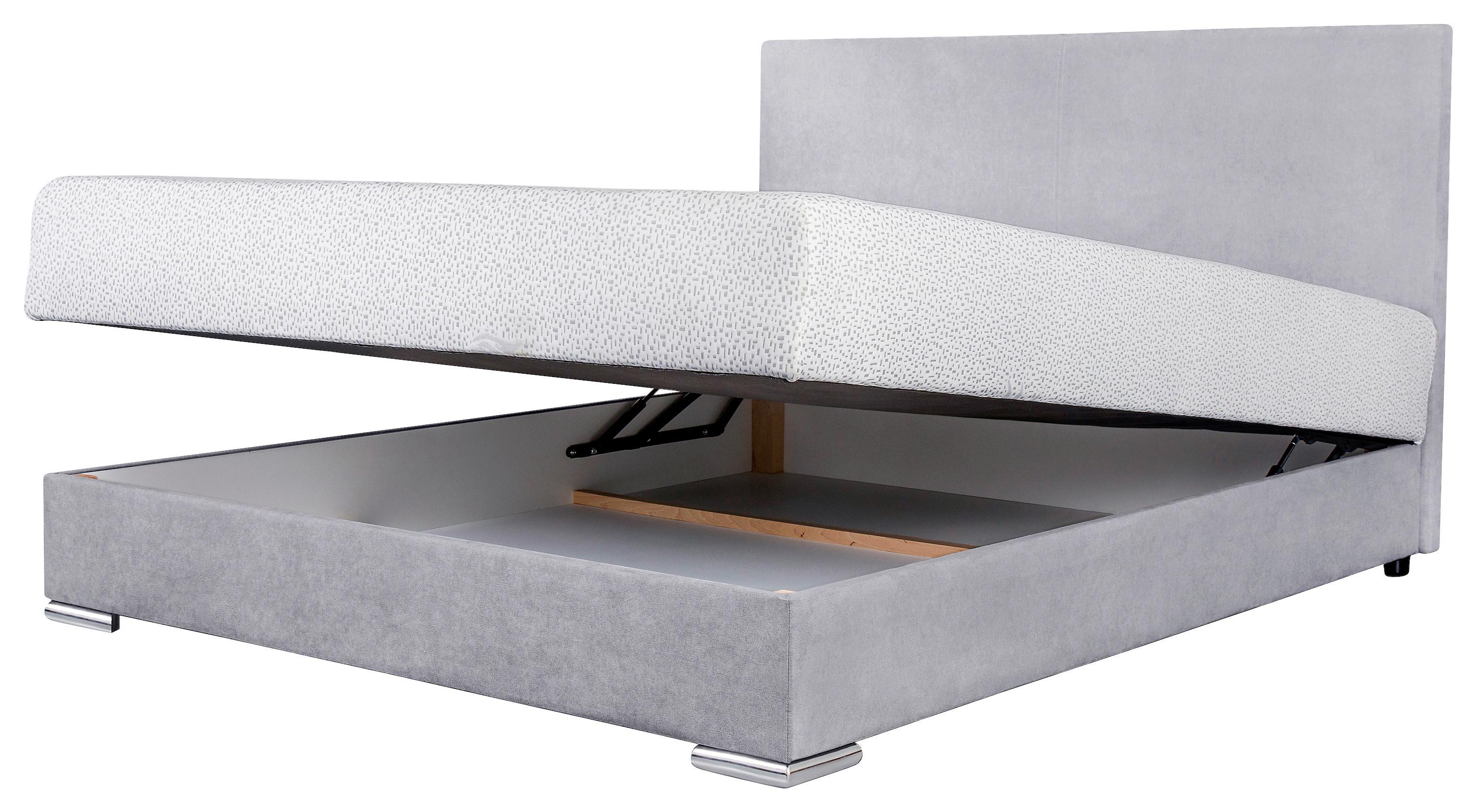 Tapecirani Krevet Morato - svijetlo siva, Moderno (160/200cm) - Best Price