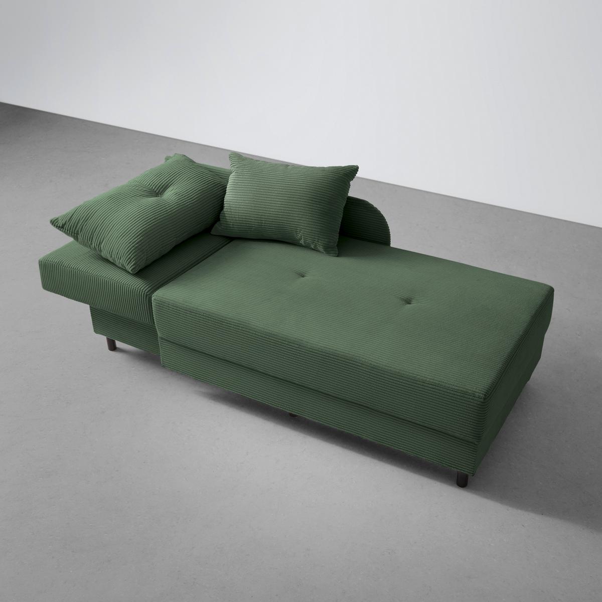 Liege Nova Olivgrün - Schwarz/Olivgrün, MODERN, Holz/Textil (85/62/145cm) - Based